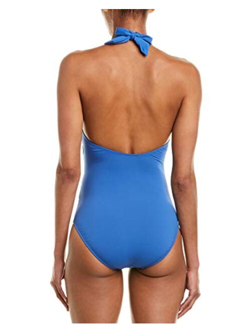 Gottex Swimwear Gottex Women's Wrap Halter V-Neck One Piece Swimsuit
