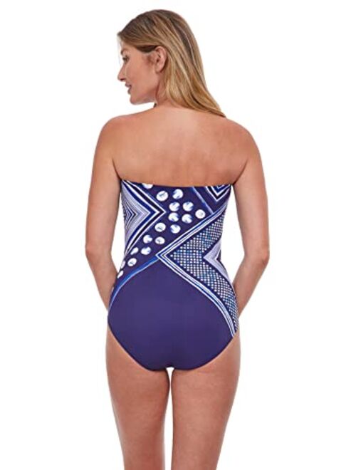 Gottex Swimwear Gottex Women's Standard Chic Point Bandeau One Piece
