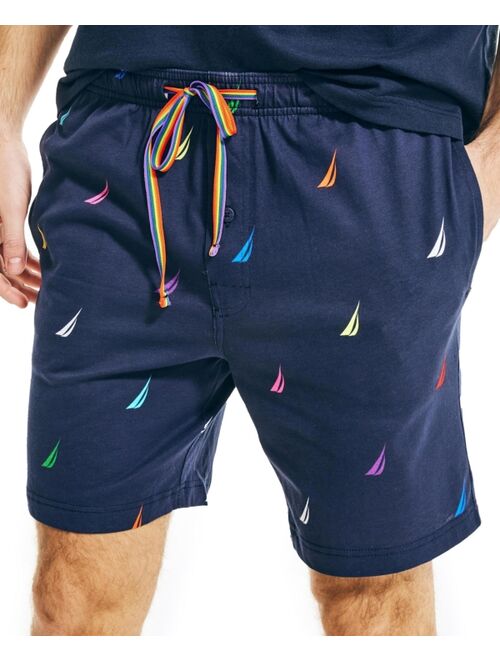 Nautica Men's Pride Classic-Fit Logo-Print Cotton Sleep Shorts