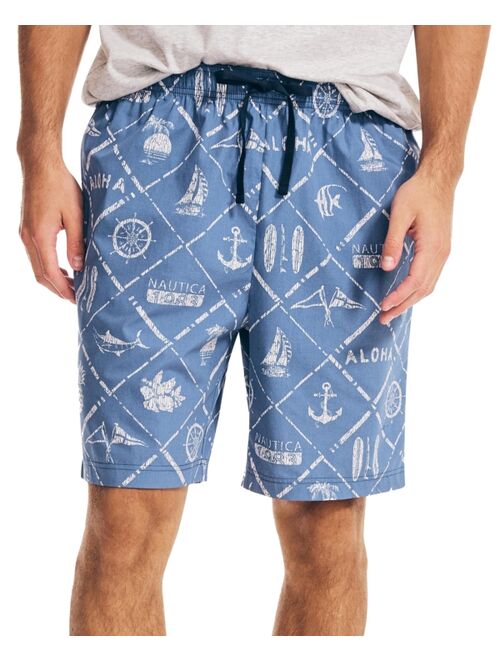 Men's Aloha Classic-Fit Nautical-Print Cotton Sleep Shorts