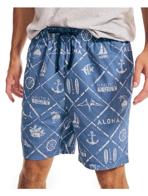 Men's Aloha Classic-Fit Nautical-Print Cotton Sleep Shorts