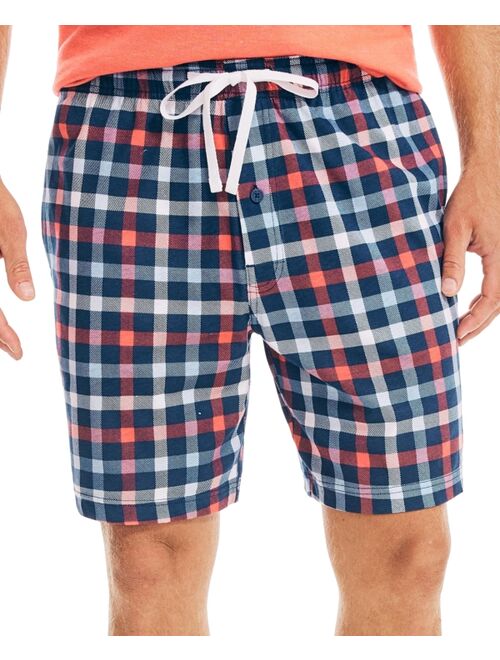 Nautica Men's Classic-Fit Plaid Cotton Sleep Shorts