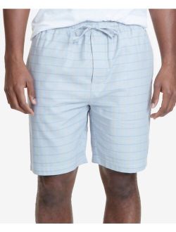 Men's Windowpane Plaid Cotton Pajama Shorts
