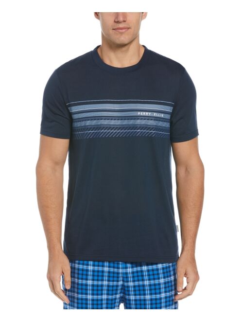 Perry Ellis Portfolio Men's Linear Logo Graphic Sleep T-Shirt