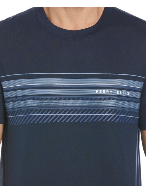 Perry Ellis Portfolio Men's Linear Logo Graphic Sleep T-Shirt