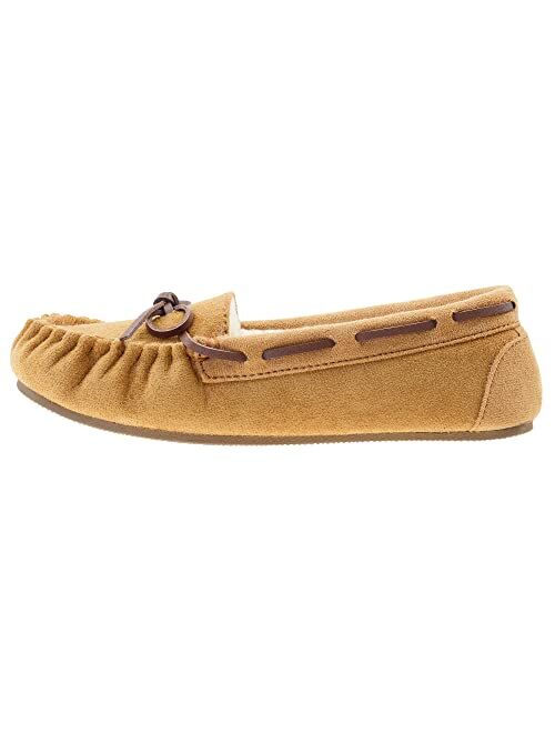 SOCIFAN Womens Moccasin Slippers Indoor Outdoor House Shoes Memory Foam Bedroom Slippers