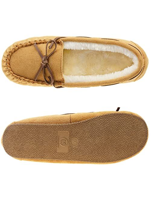 SOCIFAN Womens Moccasin Slippers Indoor Outdoor House Shoes Memory Foam Bedroom Slippers