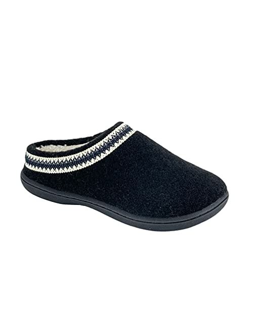 Clarks Indoor and Outdoor Slipper Cozy Wool Mule Slip-On Fur Lined Clogs