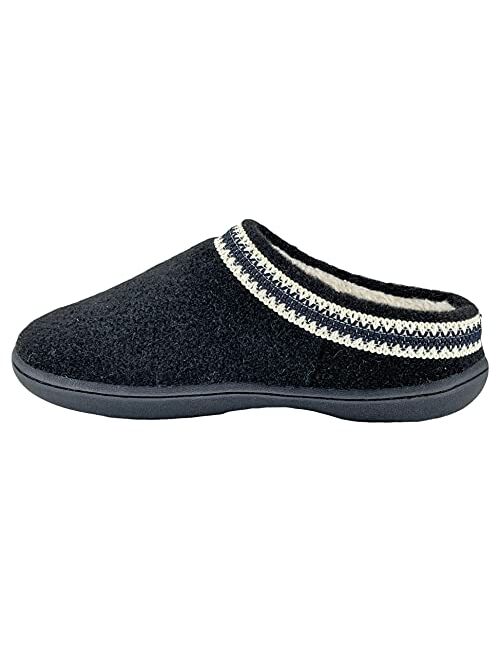 Clarks Indoor and Outdoor Slipper Cozy Wool Mule Slip-On Fur Lined Clogs