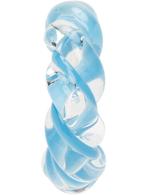 Bottega Veneta Blue Glass Twist Earrings