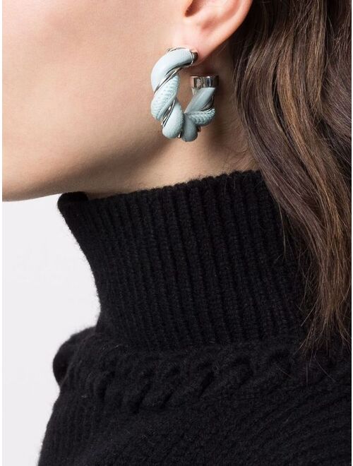 Bottega Veneta twist-detail hoop earrings