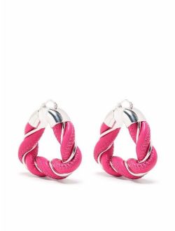 twisted hoop earrings