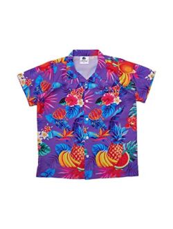 SALTEEBAY Funky Hawaiian Shirt Boys/Kids Fruit Cocktail Print Aloha