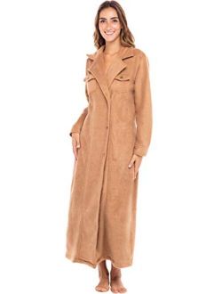 Women's Country Western style, Long Duster Jacket, Anti Pill Fleece Robe for Winter