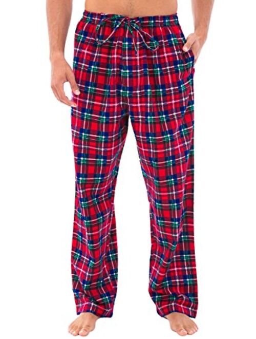 Alexander Del Rossa Men's Lightweight Flannel Pajama Pants, Long Cotton Pj Bottoms