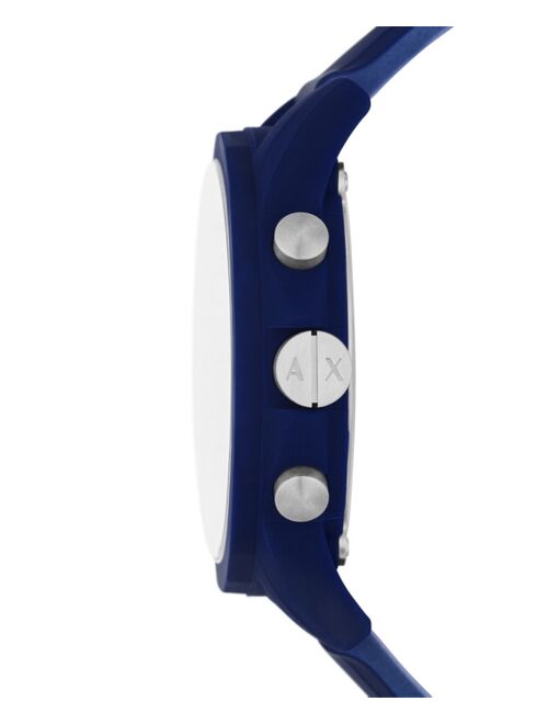 A|X Armani Exchange Men's Hampton in Blue Gradient with Blue Case Silicone Strap Watch 44mm