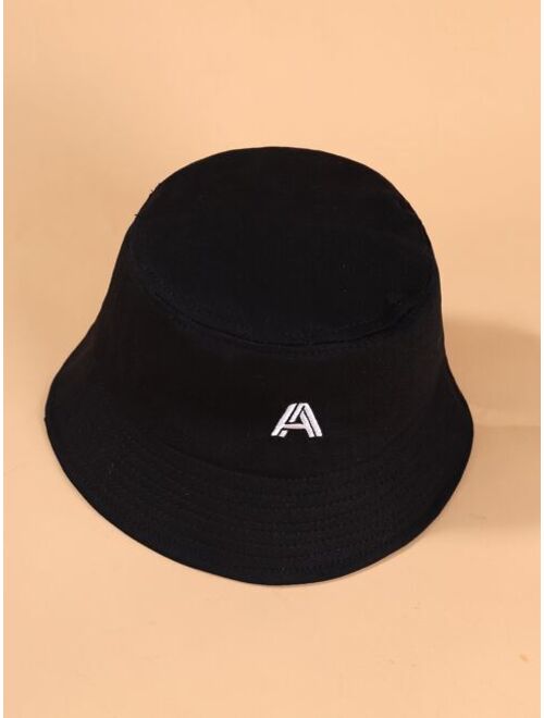 Shein Toddler Kids Letter Embroidery Bucket Hat