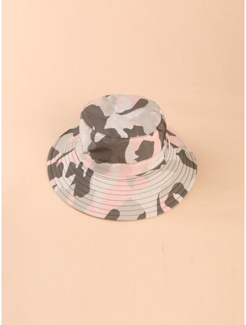 Shein Kids Camo Print Bucket Hat