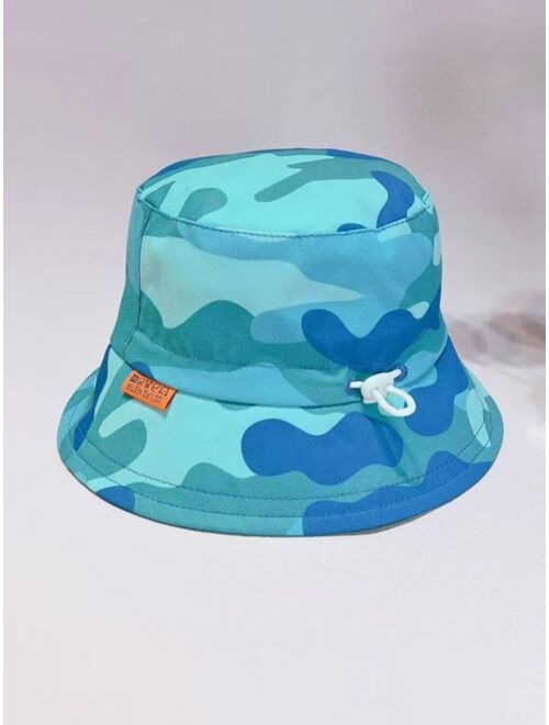 Shein Boys Camo Print Bucket Hat