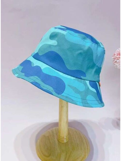 Shein Boys Camo Print Bucket Hat
