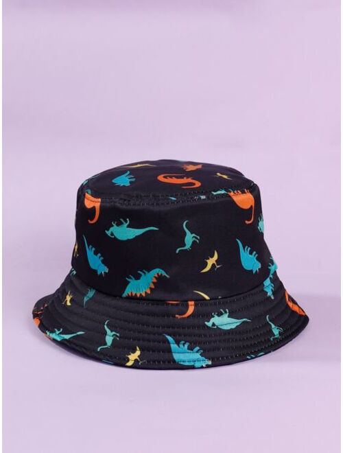 Shein Kids Dinosaur Print Bucket Cap
