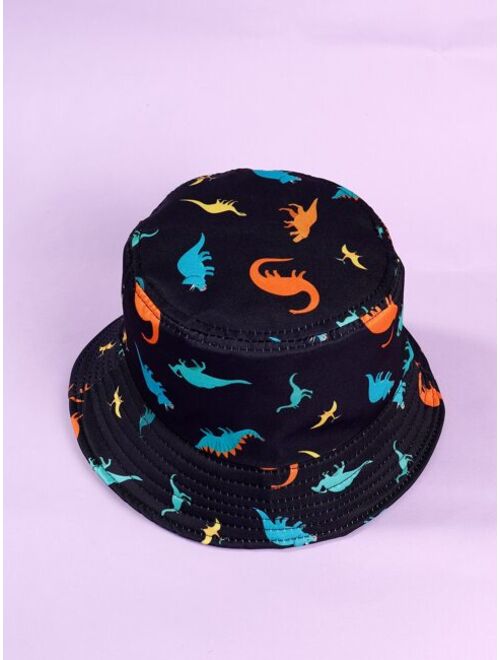 Shein Kids Dinosaur Print Bucket Cap