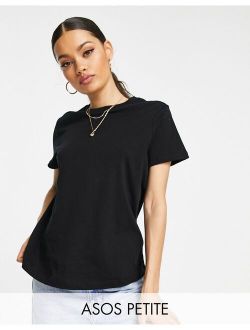 ASOS Petite ASOS DESIGN Petite ultimate organic cotton t-shirt with crew neck in black