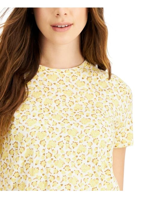 Style & Co Petite Printed Cotton T-Shirt, Created for Macy's