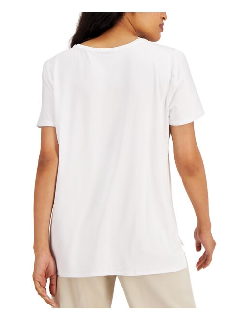 Alfani Petite Step-Hem T-Shirt, Created for Macy's