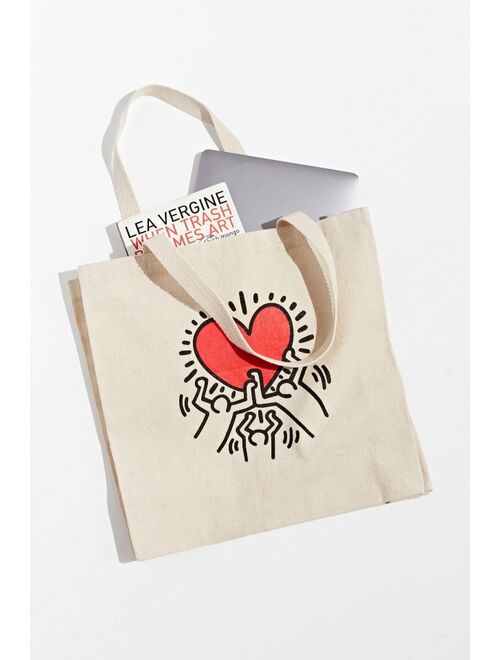 Urban Outfitters Keith Haring Holding Heart Tote Bag