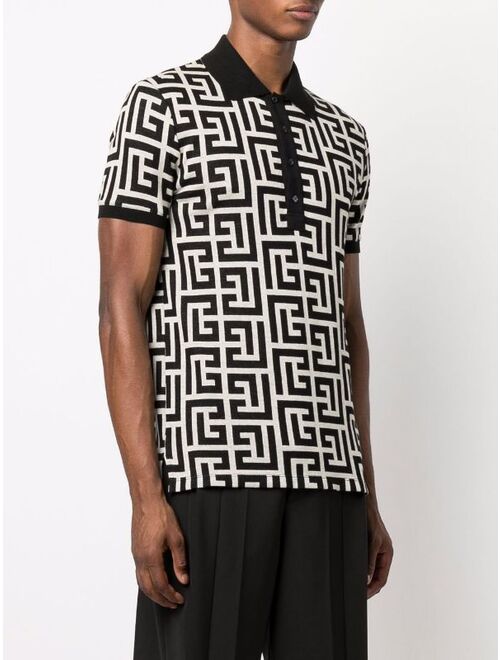 Balmain PB-monogram polo shirt
