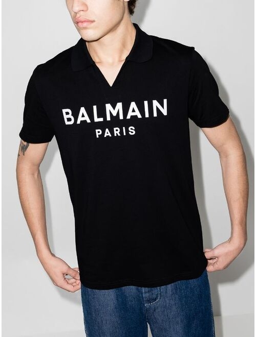 Balmain logo-print polo shirt