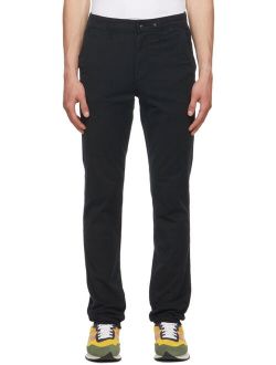 Navy Cotton Chino Trousers