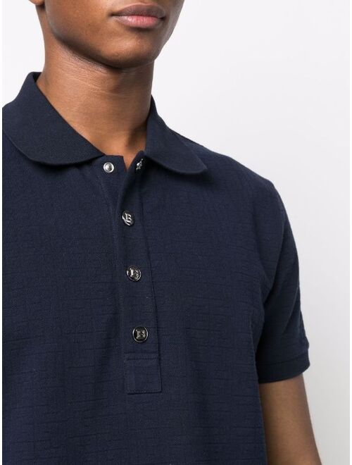 Balmain Monogram short-sleeve polo shirt