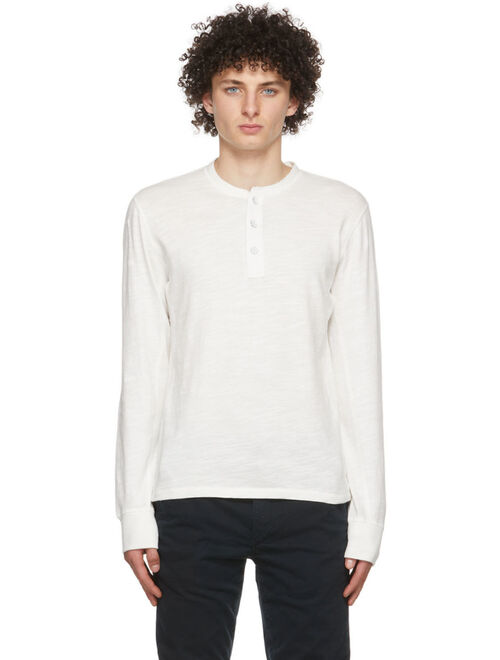 rag & bone White Cotton Henley