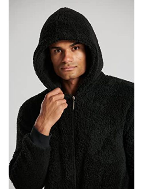 Undercover Mens Soft Sherpa Fleece Zip Up All In One Hooded Onesie