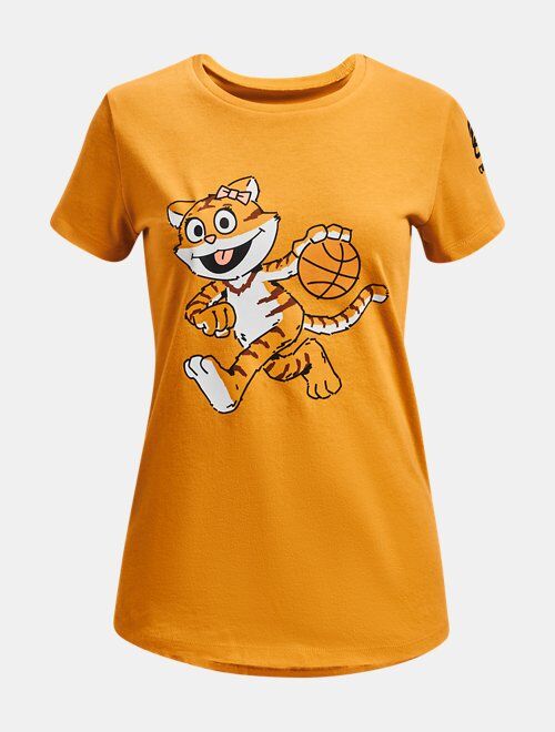 Under Armour Girls' Curry Lily Tiger Short Sleeve