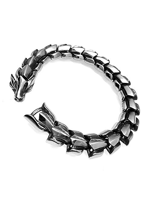 Buy Baha Mut Bahamut Mens Dragon Keel Chain Link Bracelet for Men with ...