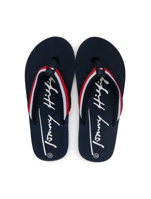 Tommy Hilfiger Junior logo-print flip flops