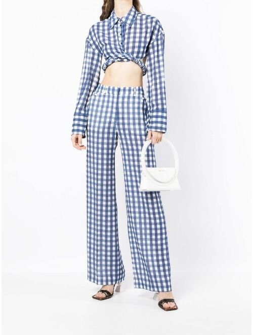 Jacquemus gingham cropped blouse