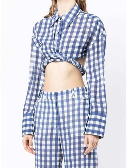 Jacquemus gingham cropped blouse