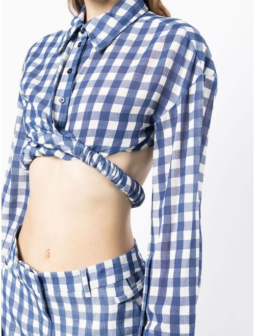 Jacquemus gingham cropped blouse