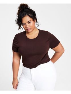 Plus Size Bodycon Crop Top, Created for Macy's