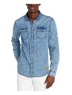 Men's Long Sleeve Solid Button Down