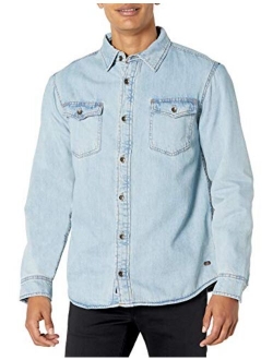 Men's Long Sleeve Solid Button Down