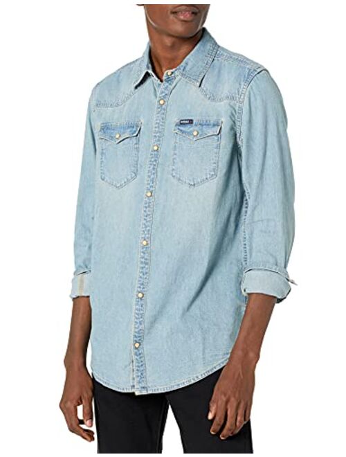 Buffalo David Bitton Men's Long Sleeve Solid Button Down