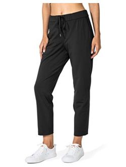 Women's Pants with Deep Pockets 7/8 Stretch Sweatpants for Women Athletic, Golf, Lounge, Work