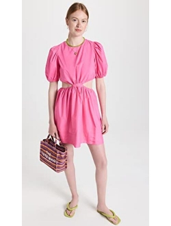 Women's Pleated with Cutout Detail Mini Dress