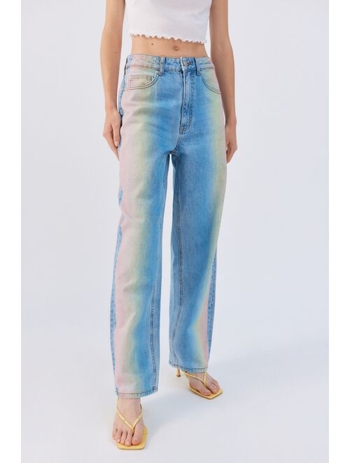 BDG High-Waisted Rainbow Ombre Baggy Jean For Women