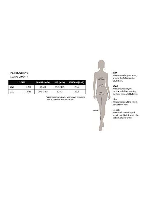 Lildy Women's Denim Jeggings, Stretchable Cotton Blend